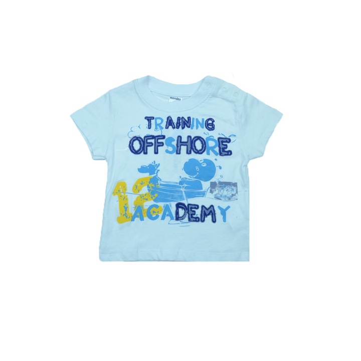 Tricou cu maneca scurta pentru baieti Wendee BV02100296-68, Alb 19331