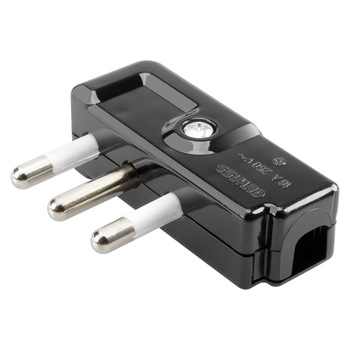 Stecher schuko Gewiss,16A, negru, standard italian Stecher schuko Gewiss,16A, negru, standard italian