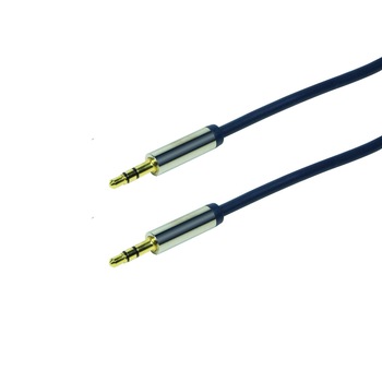 Cablu audio , LogiLink, 3.5 tata/tata , 3 m , albastru Cablu audio , LogiLink, 3.5 tata/tata , 3 m , albastru