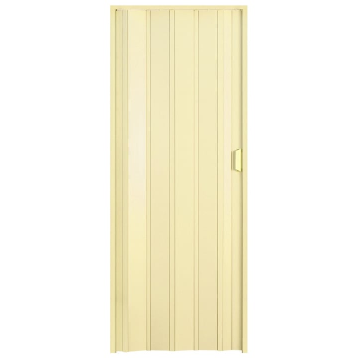 PVC сгъваема врата Italbox Aurora Голям, ляв/десен отвор, магнитно затваряне, 100x203cm, Крем
