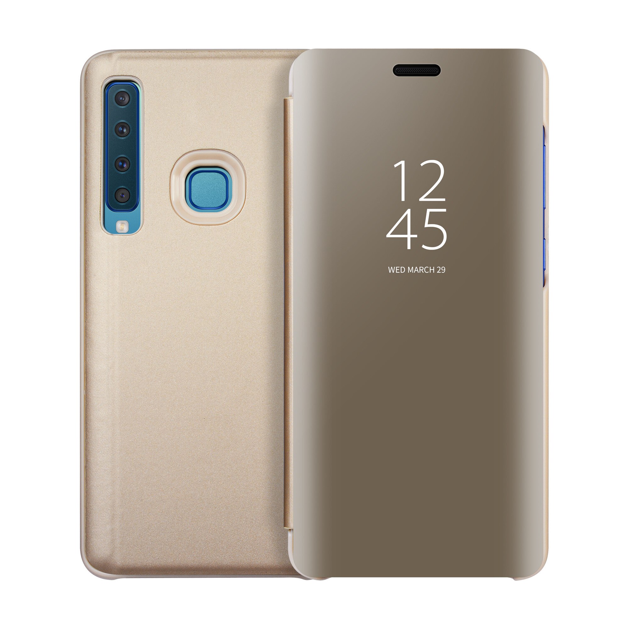 Husa Flip Mirror - Samsung Galaxy A9 2018 - Auriu