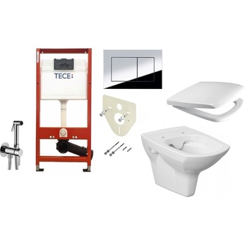 ALL IN ONE Incastrat - TECE + Cersanit Carina CleanON - Cu dus Igienic - Gata de montaj - Vas wc Suspendat Cersanit Carina CleanON + Capac softclose + Rezervor TECE ALL IN ONE Incastrat - TECE + Cersanit Carina CleanON - Cu dus Igienic - Gata de montaj - Vas wc Suspendat Cersanit Carina CleanON + Capac softclose + Rezervor TECE