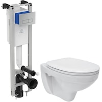 set incastrat - ideal standard  cersanit delphi - gata de montaj - vas wc suspendat cersanit delphi  capac softclose  rezervor ideal standard imagen 3_0_
0