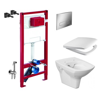 ALL IN ONE Incastrat - Schell + Cersanit Carina CleanON - Cu dus Igienic - Gata de montaj - Vas wc Suspendat Cersanit Carina CleanON + Capac softclose + Rezervor Schell ALL IN ONE Incastrat - Schell + Cersanit Carina CleanON - Cu dus Igienic - Gata de montaj - Vas wc Suspendat Cersanit Carina CleanON + Capac softclose + Rezervor Schell