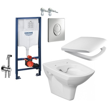 ALL IN ONE Incastrat - Grohe + Cersanit Carina CleanON - Cu dus Igienic - Gata de montaj - Vas wc Suspendat Cersanit Carina CleanON + Capac softclose + Rezervor Grohe ALL IN ONE Incastrat - Grohe + Cersanit Carina CleanON - Cu dus Igienic - Gata de montaj - Vas wc Suspendat Cersanit Carina CleanON + Capac softclose + Rezervor Grohe