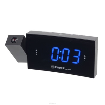 Radio cu ceas First Austria FA-2421-8, proiectie 180, dual alarm, FM radio, calendar Radio cu ceas First Austria FA-2421-8, proiectie 180, dual alarm, FM radio, calendar