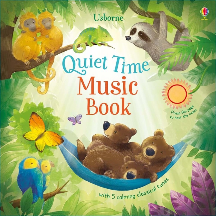 Звукова книга за бебета и малки деца, тиха музикална книга, Usborne