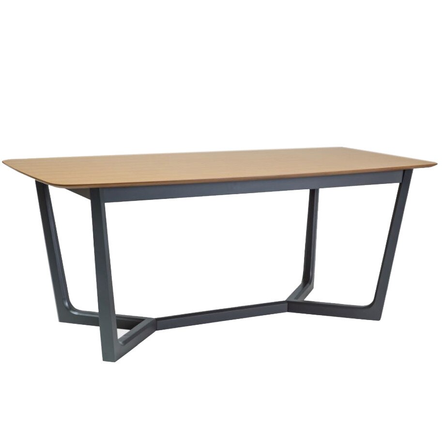 Masa Genarom Dossier II Stejar/Grafit, 180 x 90 x 75 cm