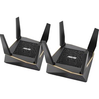 asus aimesh ax6100 wifi system rt-ax92u 2-pack tri-band wifi 6 80211ax whole home mesh for large multistory homes flexible ssid setting ethernet backhaul life-time free network security imagen 5_0_
0