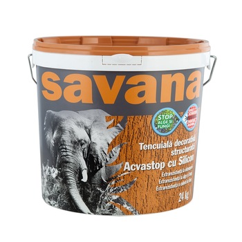 Tencuiala decorativa structurata Acvastop cu silicon Savana, Rezistenta la alge si fungi, MD 1.5 mm, alb, 24 kg Tencuiala decorativa structurata Acvastop cu silicon Savana, Rezistenta la alge si fungi, MD 1.5 mm, alb, 24 kg