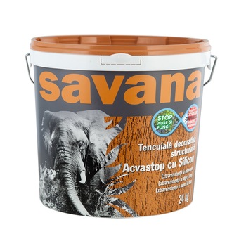 Tencuiala decorativa structurata Acvastop cu silicon Savana, Rezistenta la alge si fungi, TDS 1.5 mm, alb, 24 kg Tencuiala decorativa structurata Acvastop cu silicon Savana, Rezistenta la alge si fungi, TDS 1.5 mm, alb, 24 kg