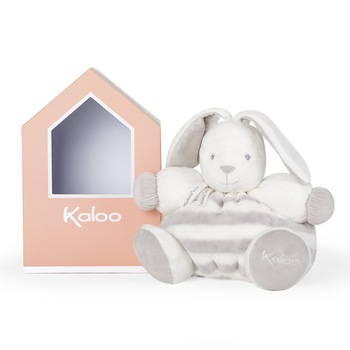 Jucarie de plus, Kaloo, iepuras, 30 cm, gri cu crem Jucarie de plus, Kaloo, iepuras, 30 cm, gri cu crem