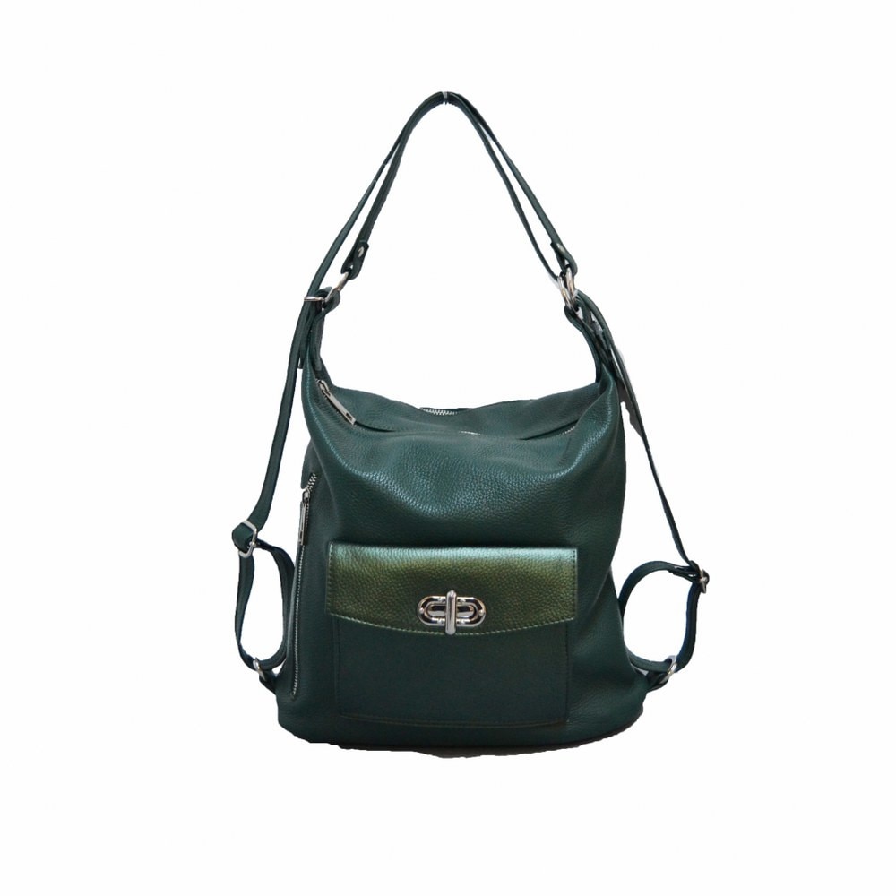 Geanta dama,Zea, piele verde