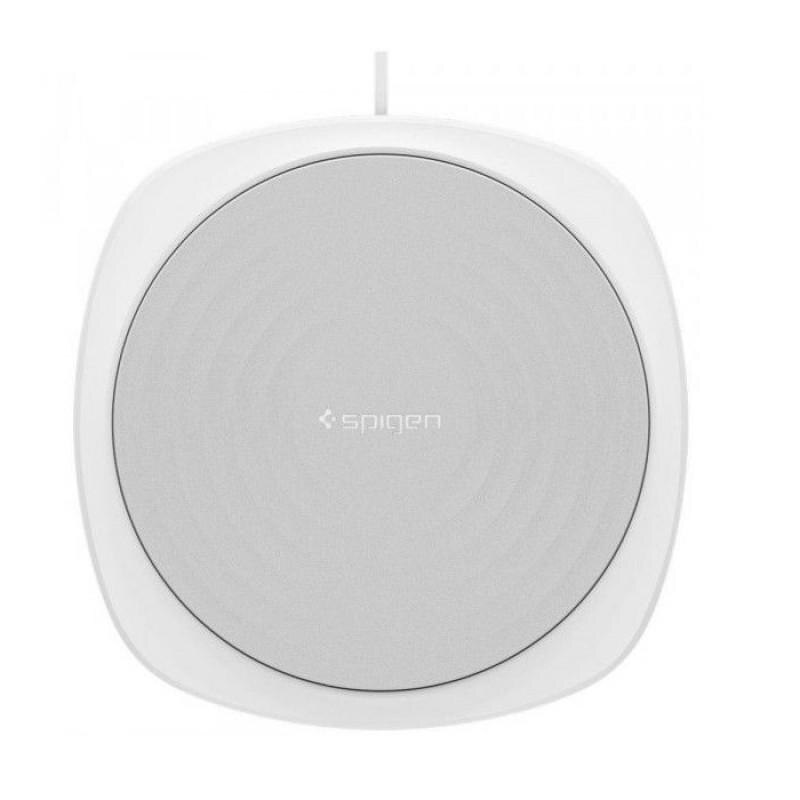 Incarcator Universal Inductie Waterproof Spigen F305W Wireless Fast Charger 9W QC 3.0 White