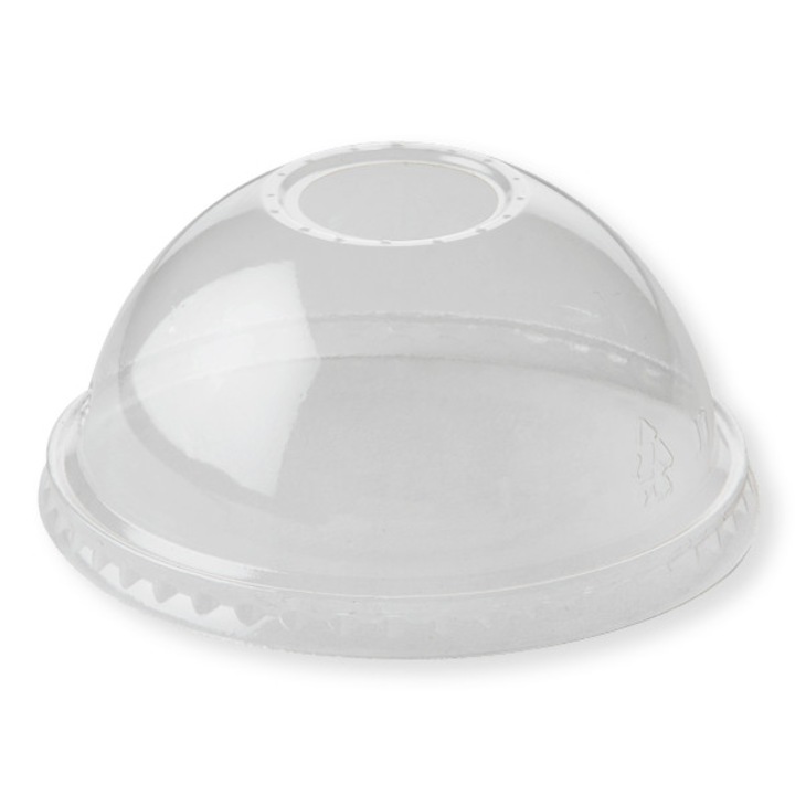 Capace Bio Dome transparente Plate bauturi reci 95mm, 100% Biodegradabile si transparente, 50buc/set