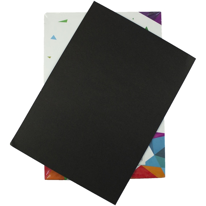 EVOffice A4 Karton borító, bőr utánzat, 250 g /m2, 100 lap, fekete