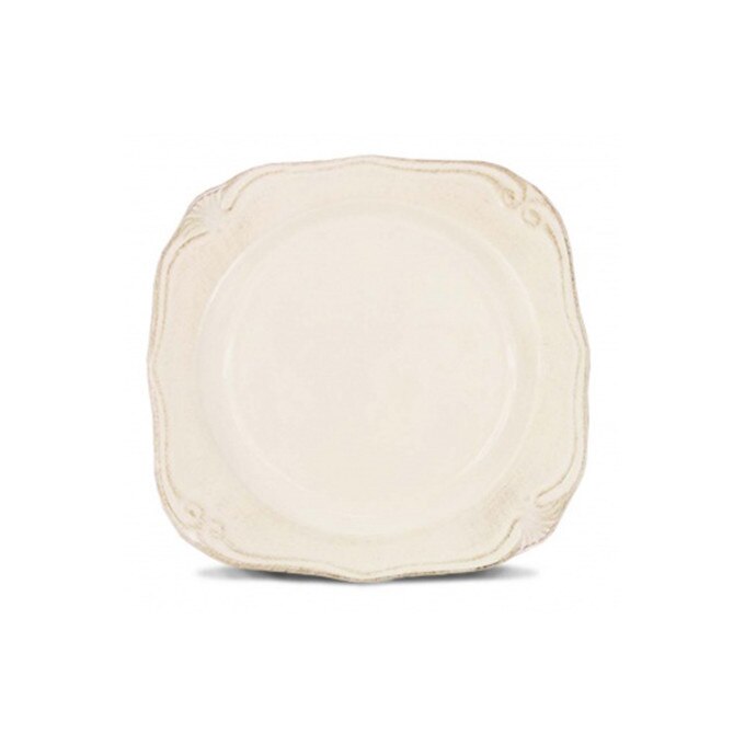 Farfurie de portelan pentru desert, alba, dimensiune 19x19 cm