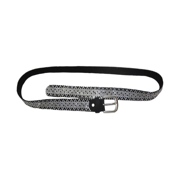 Curea argintie rafinata, decorata cu strasuri de cristale fine, D&J Exclusive, argintie