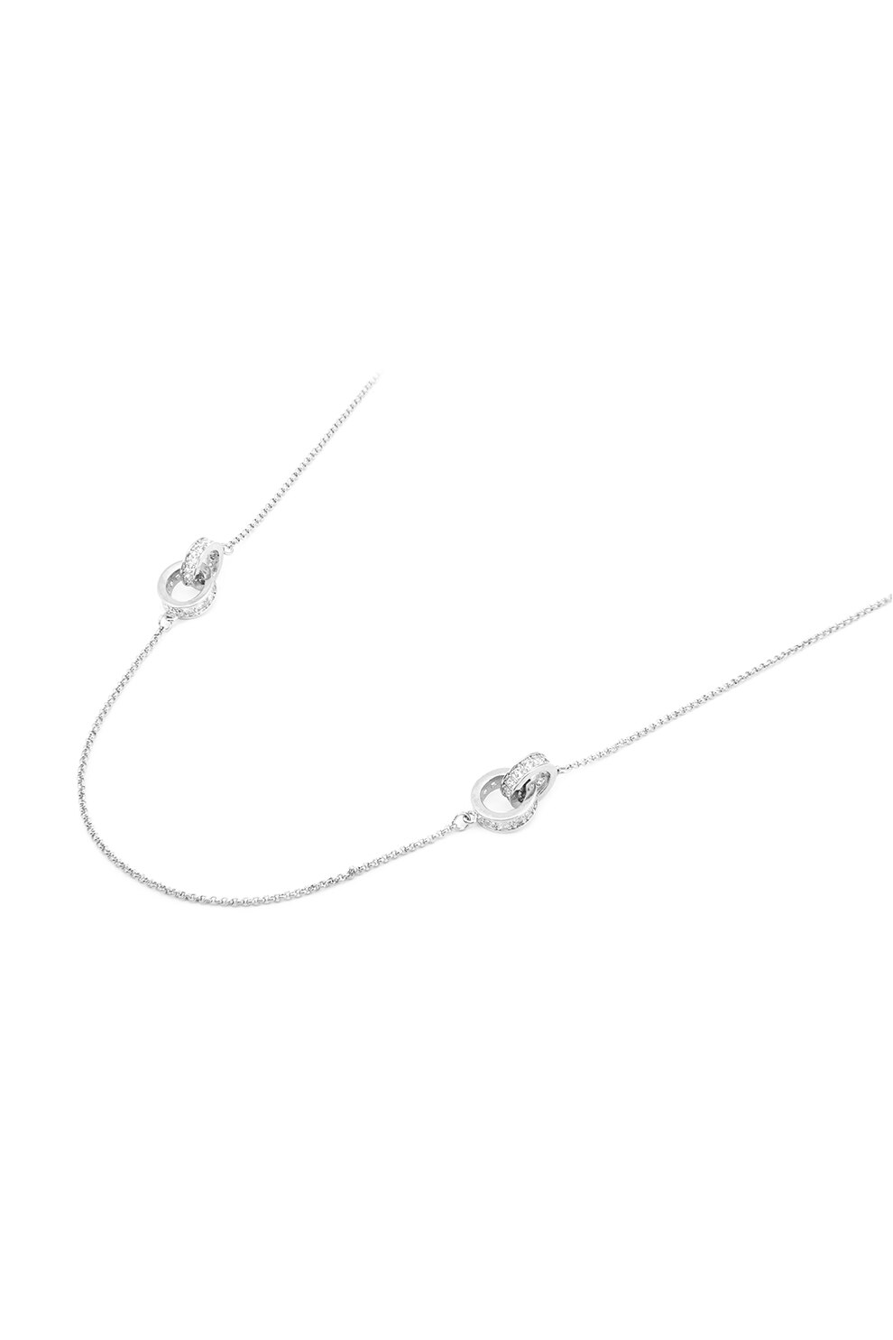 U.S. Polo Assn., Colier decorat cu zirconia, Argintiu