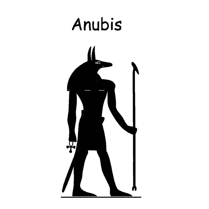 Sticker decorativ perete ANUBIS GOD 55X25 CM