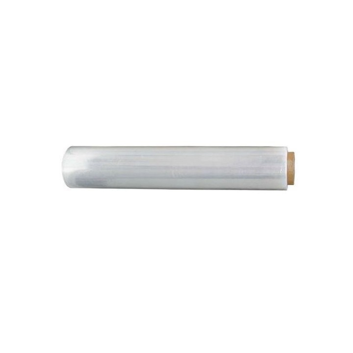 Folie Stretch transparenta 1.6 kg brut, latime 50 cm, rola 125 m, ambalare