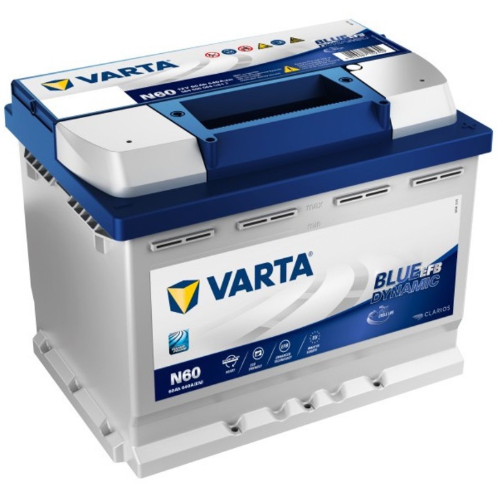Baterie auto Varta Blue EFB, 60Ah, EN 560A, 242x175x190, start - stop