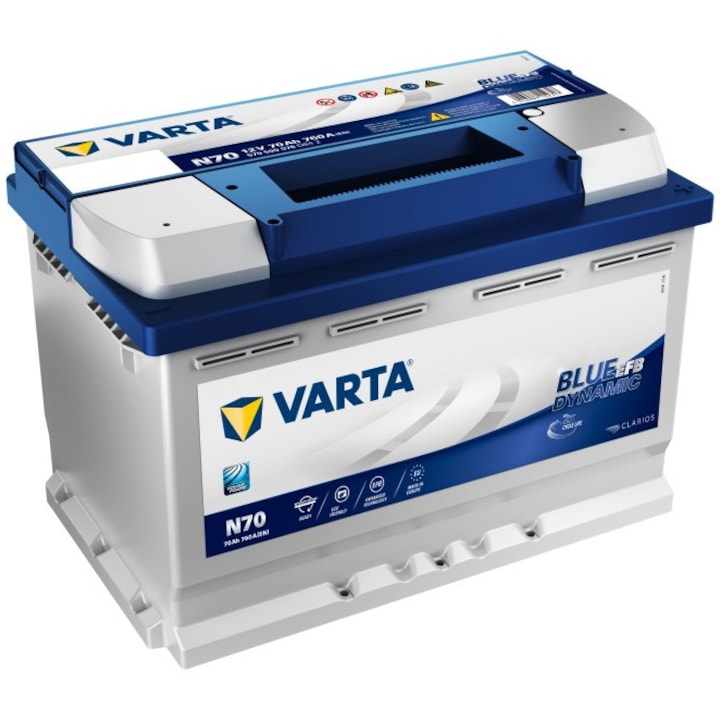 Baterie auto Varta Blue EFB, 70Ah, EN 760A, 278x175x190, start - stop
