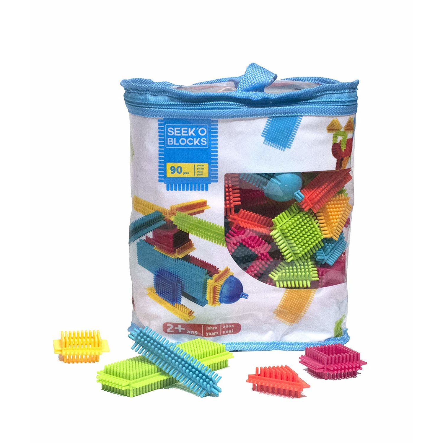 Set 90 de Piese de Constructie, Educativ si Creativ, Multiple Forme, Cuburi Flexibile, Multicolor