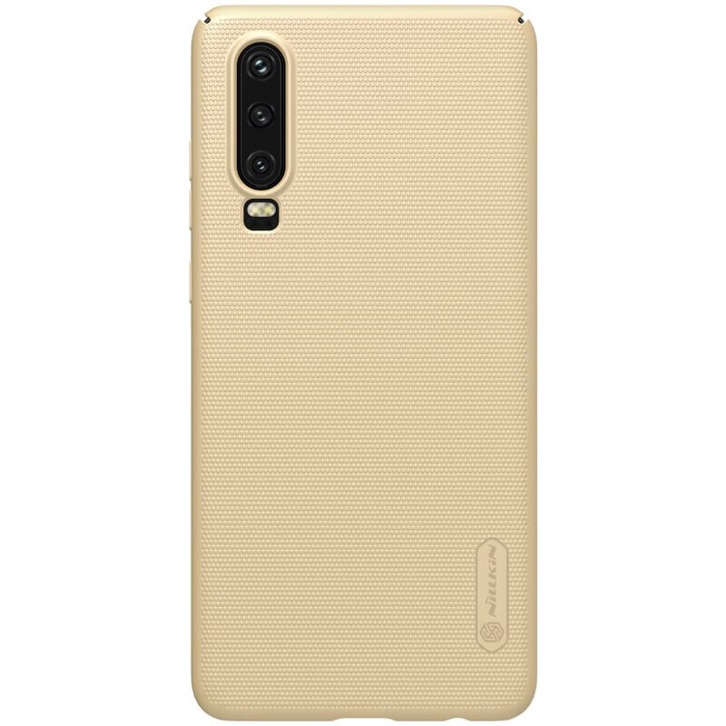 Husa de protectie spate din plastic texturat pentru Huawei P30, auriu- Nillkin Frosted Shield