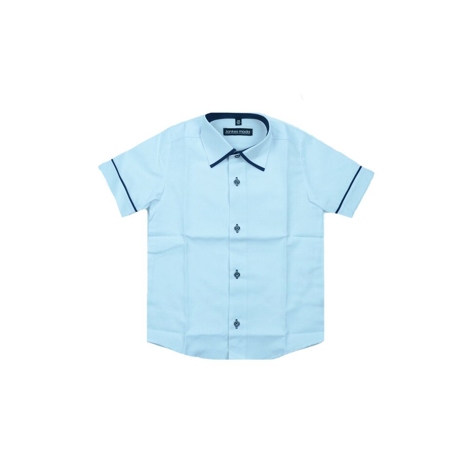 Camasa maneca scurta baietei Jankes JNK-002, Alb, 98