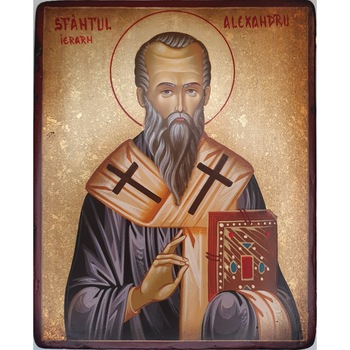 Icoana pictata pe lemn Sfantul Alexandru 2, Artizanat Opait, 18X14cm Icoana pictata pe lemn Sfantul Alexandru 2, Artizanat Opait, 18X14cm