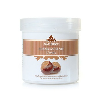 Crema NATURHOF anticongestiva cu extract de castane salbatice pentru picioare cu varice 250 ML Crema NATURHOF anticongestiva cu extract de castane salbatice pentru picioare cu varice 250 ML