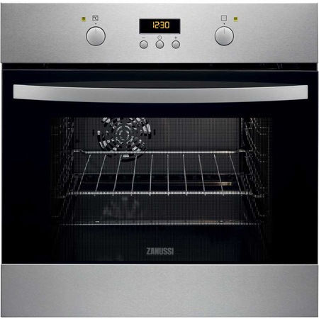 Cuptor electric multifunctional Zanussi ZOB35702XV, Clasa A, 57 L, 8 functii, Grill, Convectie, Timer electronic, Inox antiamprenta