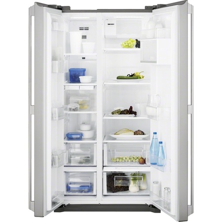 Side by side Electrolux EAL6240AOU, 577 l, Clasa G, No frost, Iluminare LED, H 177 cm, Inox antiamprenta