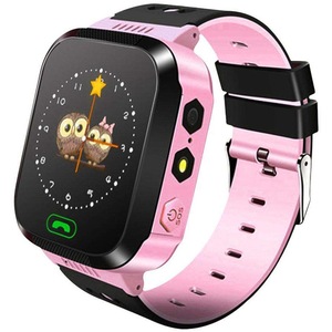 Ceas smartwatch GPS copii MoreFIT™ MX528, cu GPS prin lbs si functie telefon, localizare camera foto laterala, monitorizare spion, display touchsreen color, lanterna, buton SOS, buton apel lateral, Roz +SIM prepay