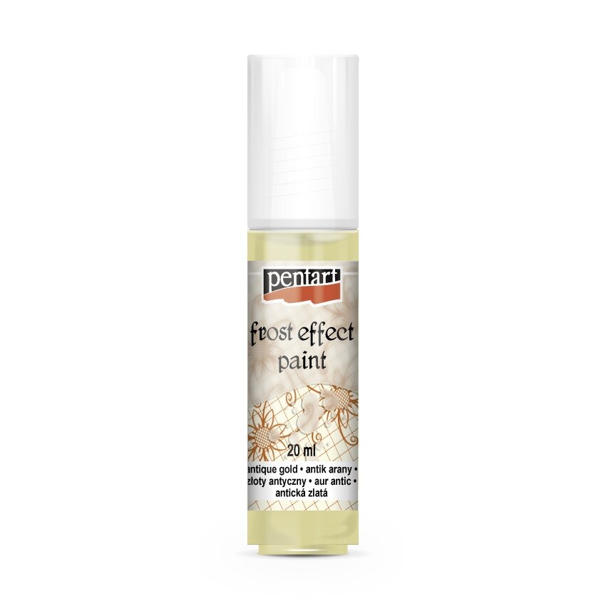 Vopsea satinare de sticla (efect gheata) Pentart - aur antic, 20 ml