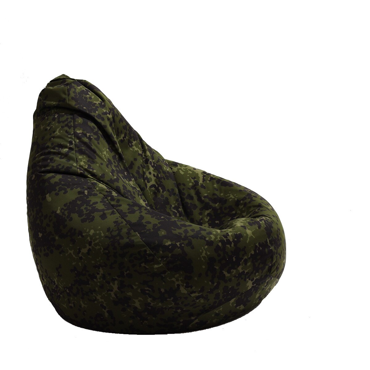 Fotoliu Pufrelax tip Sac Nirvana Hobbit Gama Premium Textil, Army Camouflage, husa detasabila, umplut cu perle polistiren