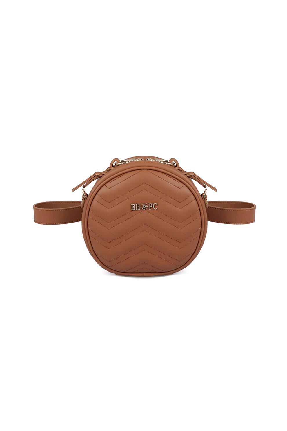Beverly Hills Polo Club, Geanta crossbody convertibila de piele ecologica, Maro