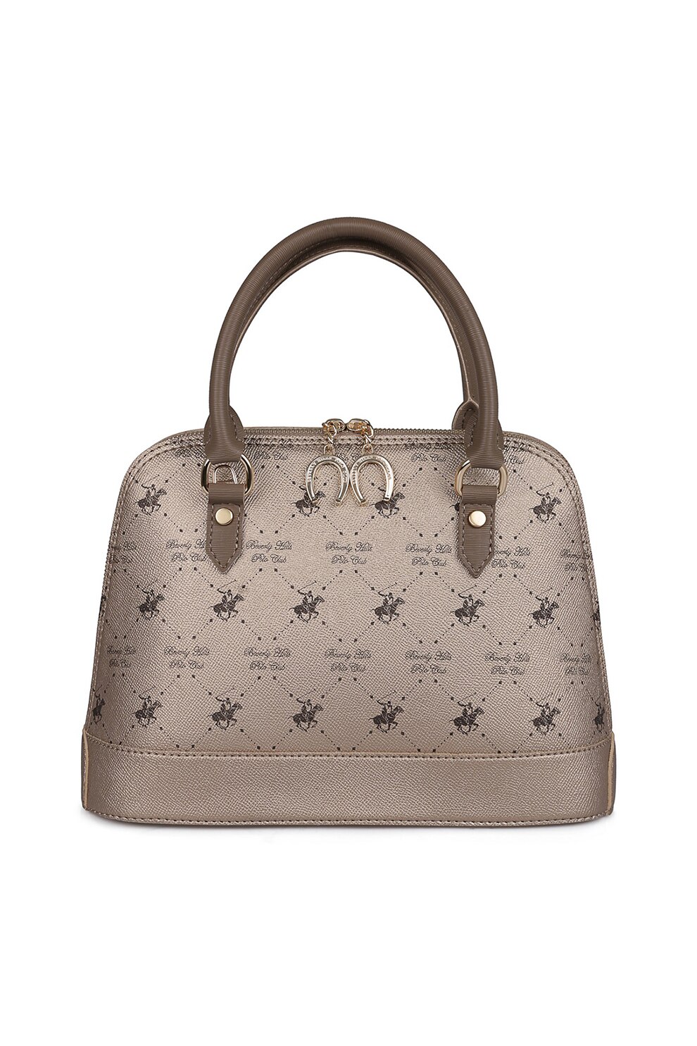 Beverly Hills Polo Club, Geanta crossbody de piele ecologica, Taupe