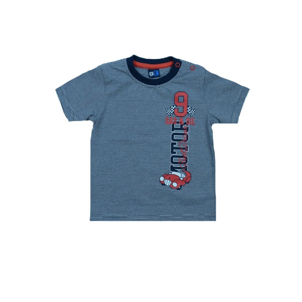 Tricou maneca scurta pentru baietei GT GT-5032G, Gri 80 cm