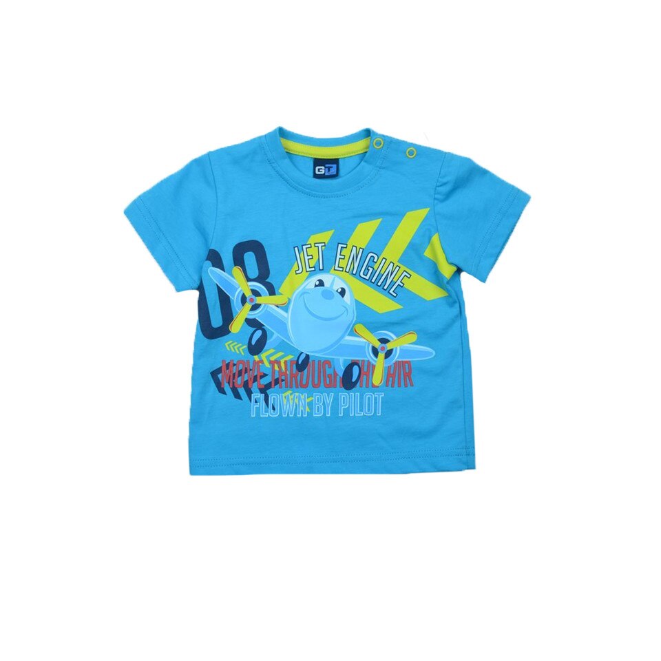 Tricou maneca scurta baietei GT GT-4366, Albastru, 74 cm
