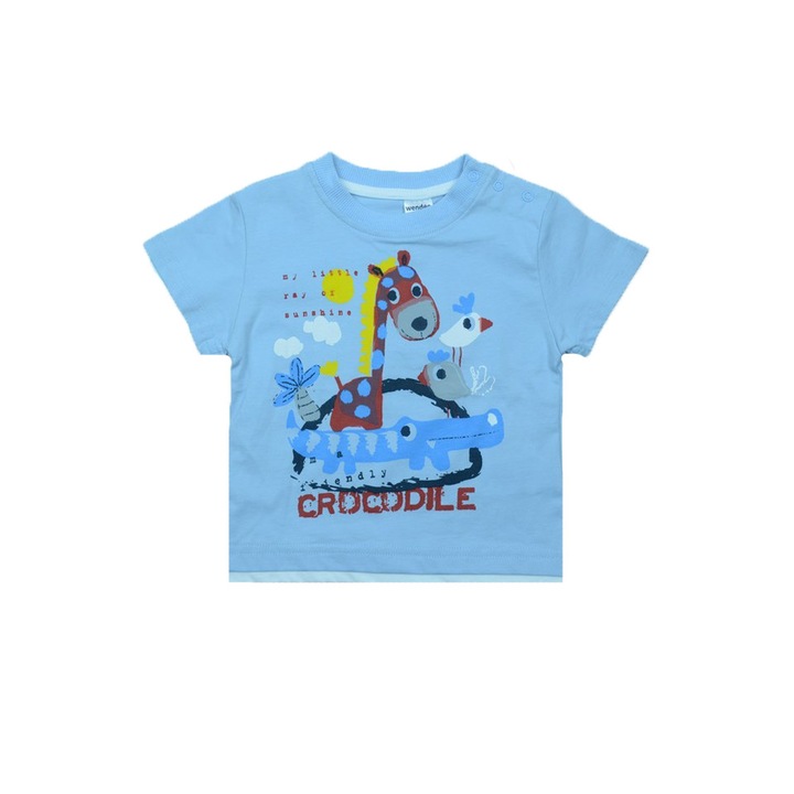 Tricou cu maneca scurta pentru baieti Wendee BV01300271-74, Albastru 75534