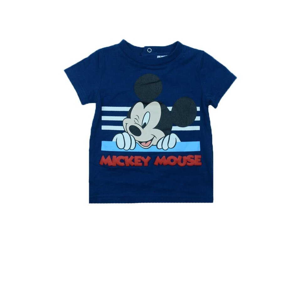 Tricou maneca scurta baietei Disney Mickey Mouse EP0205B, Bleumarin, 74 cm