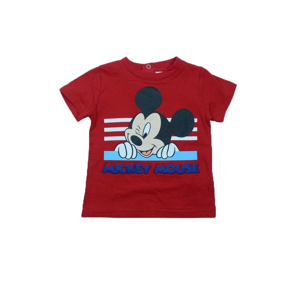 Tricou maneca scurta baietei Disney Mickey Mouse EP0205R, Rosu 74 cm