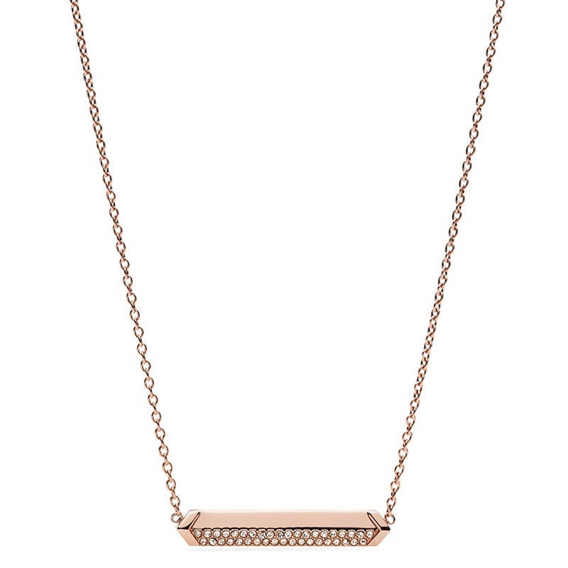 Colier Fossil Vintage Glitz JF02439791, Rose gold