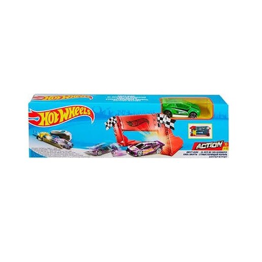 Set de joaca Hot Wheels, Lansator Drift King, Masinuta si accesorii DWY51- DNN77