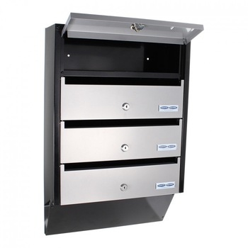 Cutie postala pentru bloc Depot 4 modul de 4 buc 600x385x140mm Cutie postala pentru bloc Depot 4 modul de 4 buc 600x385x140mm