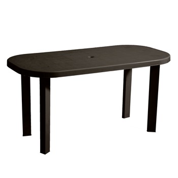 Masa fixa pentru gradina Garden, plastic, ovala, capucino, 6 persoane, 140 x 70 x 70 cm Masa fixa pentru gradina Garden, plastic, ovala, capucino, 6 persoane, 140 x 70 x 70 cm