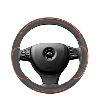 Husa volan negru cu dungi rosii 37-39 cm 9866 auto, Automax Husa volan negru cu dungi rosii 37-39 cm 9866 auto, Automax