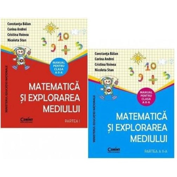 Manual Clasa a II-a Matematica si Explorarea Mediului + CD - 2 Volume - Constanta Balan, Cristina Voinea, Corina Andrei, Nicoleta Stan